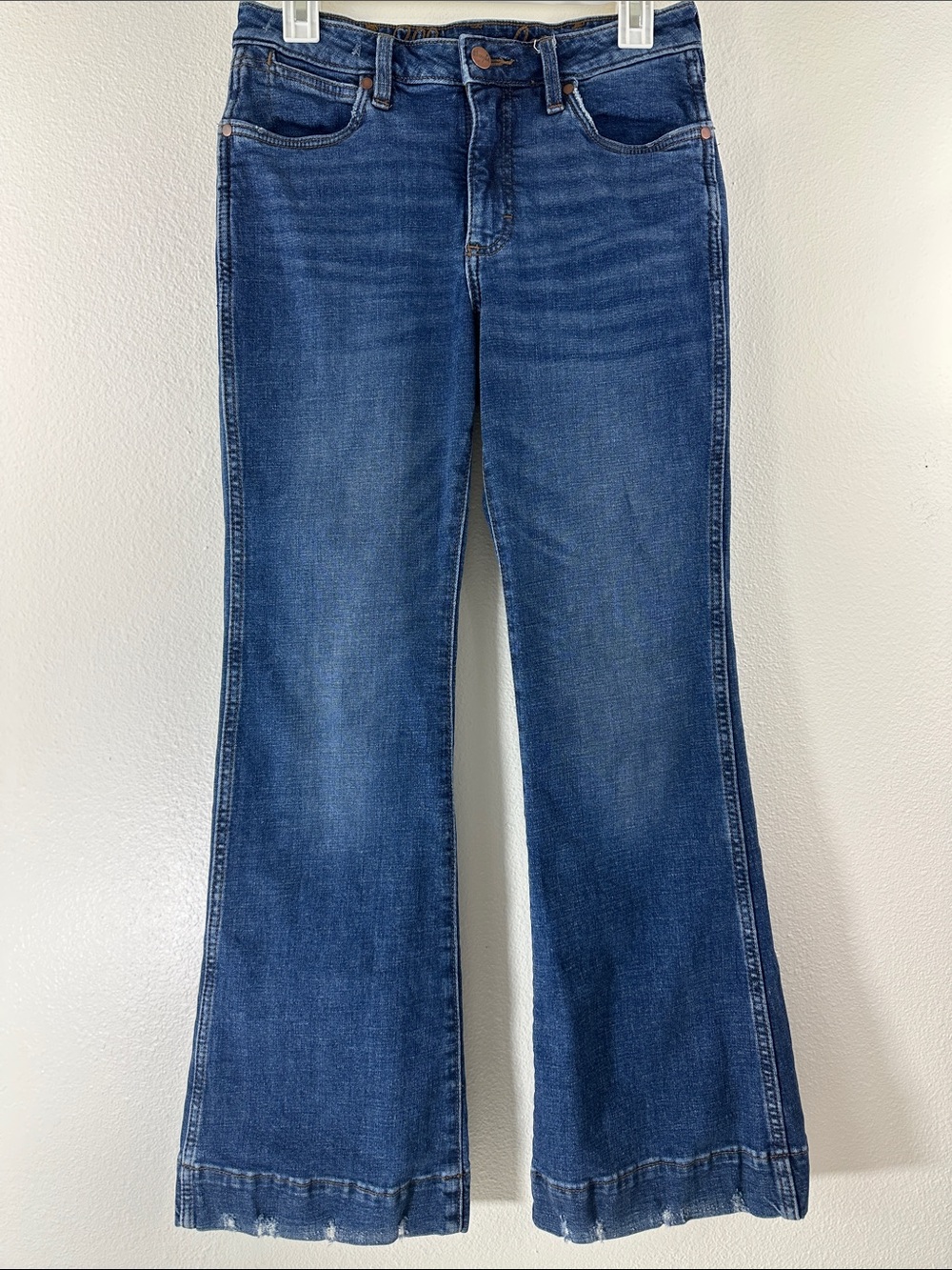 Wrangler Retro High Rise Trouser Jeans Hemp Blend 27x30 Medium Wash